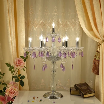 vitrāžas galda lampas, svečturi galda lampas led sveču gaismas svečturis galda lampa kāzu gaismas galda dekorēšana galda apgaismojums